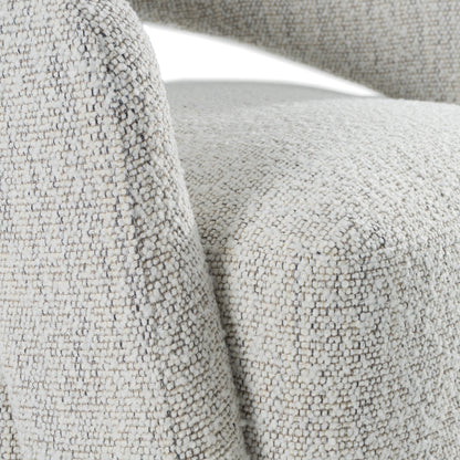 Modrest Kadoka Modern Light Grey Fabric Swivel Dining Chair