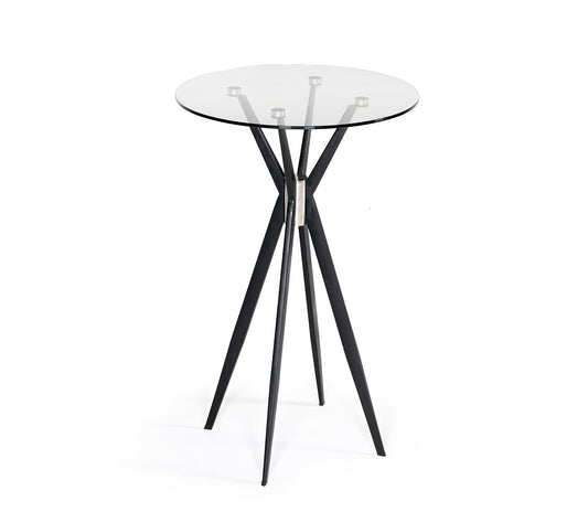Modrest Kaitlyn Modern Black Bar Table