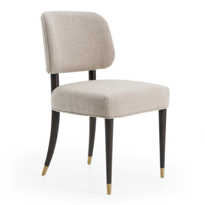 Modrest Kathy Modern Beige Fabric Oak Dining Side Chair