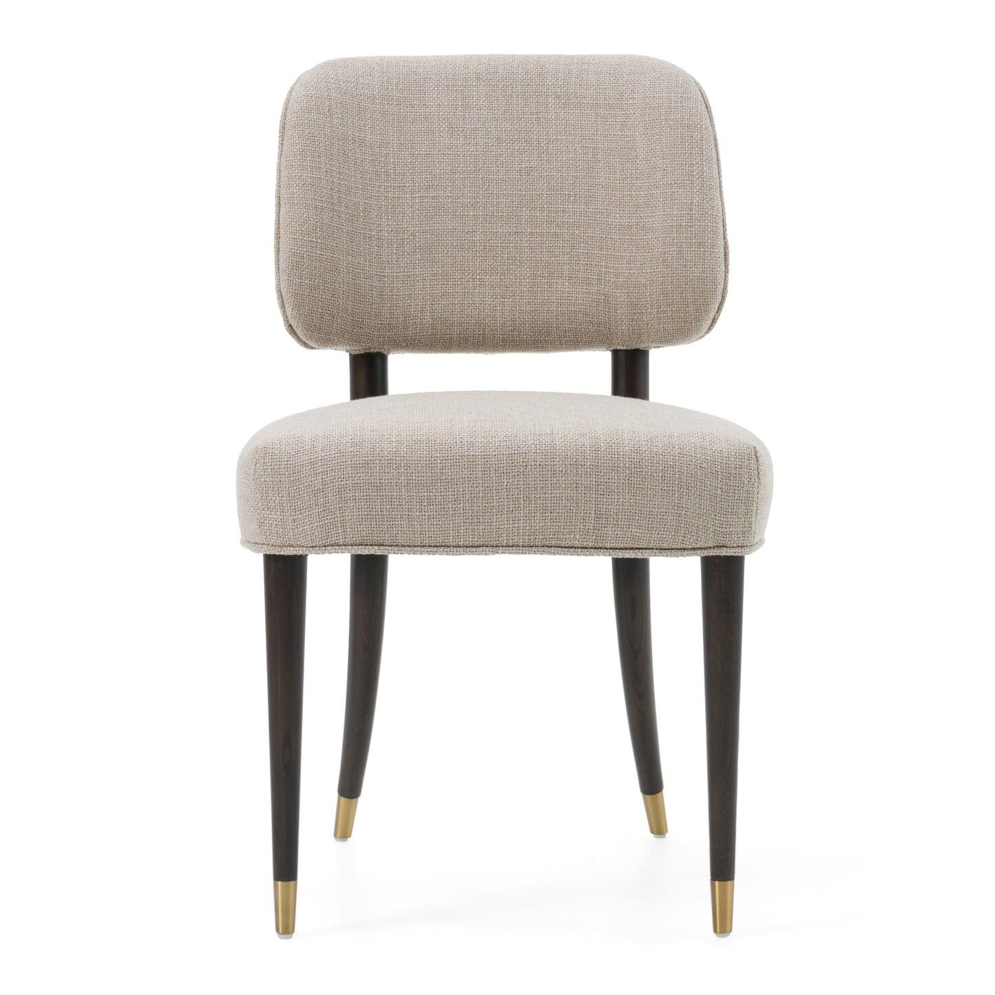Modrest Kathy Modern Beige Fabric Oak Dining Side Chair