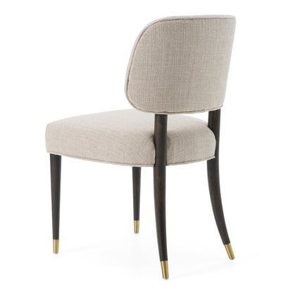 Modrest Kathy Modern Beige Fabric Oak Dining Side Chair