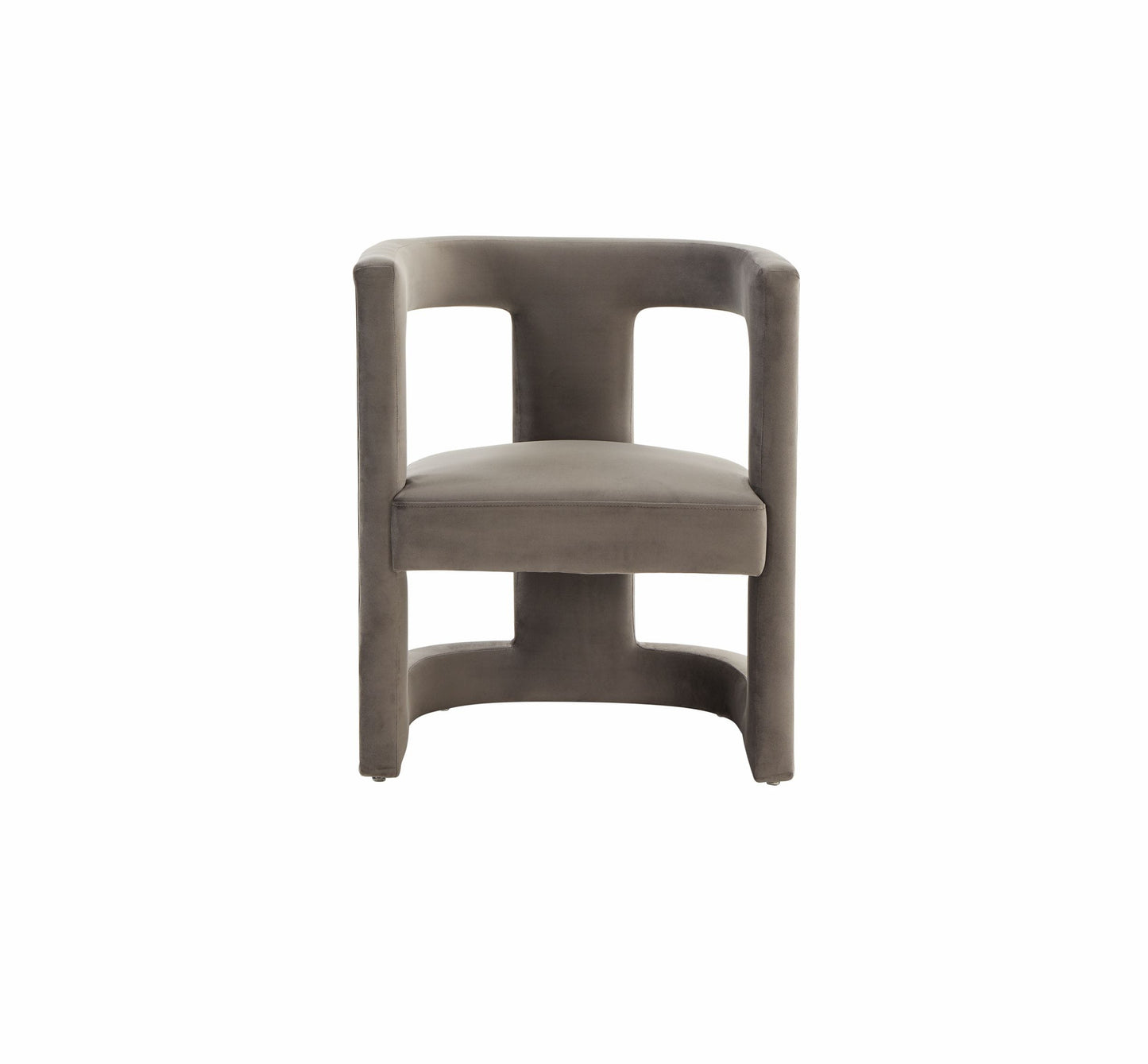 Modrest Kendra Modern Grey Fabric Accent Chair