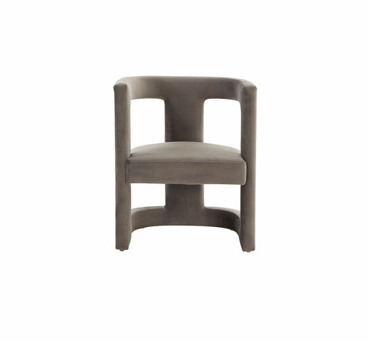 Modrest Kendra Modern Grey Fabric Accent Chair