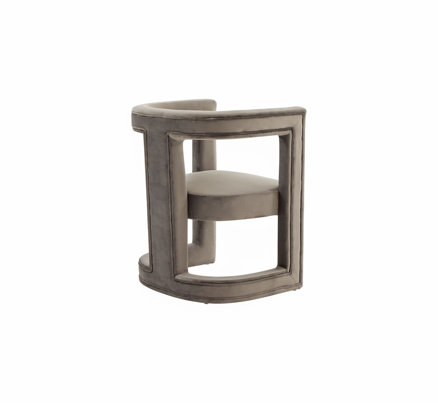 Modrest Kendra Modern Grey Fabric Accent Chair