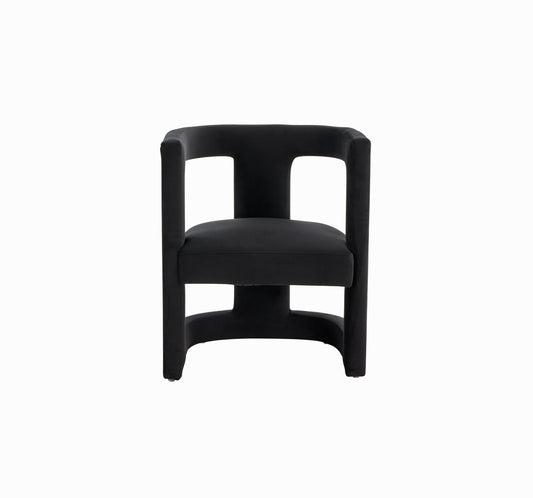 Modrest Kendra Modern Black Fabric Accent Chair