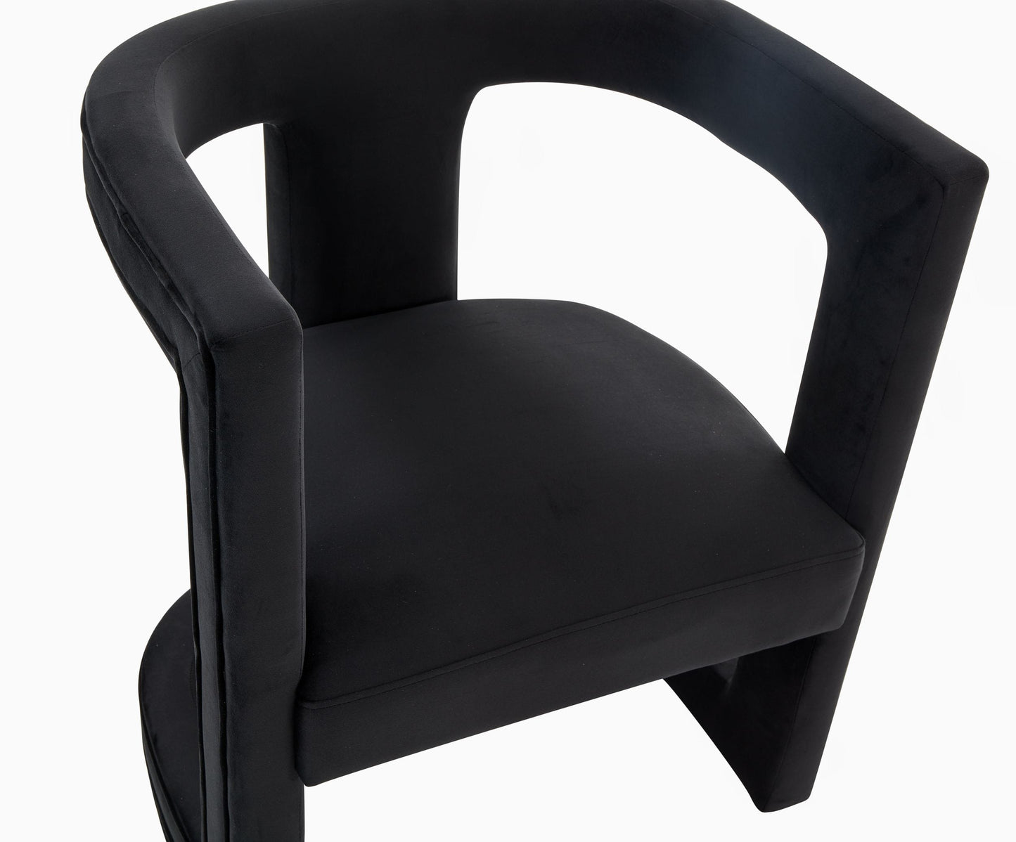 Modrest Kendra Modern Black Fabric Accent Chair