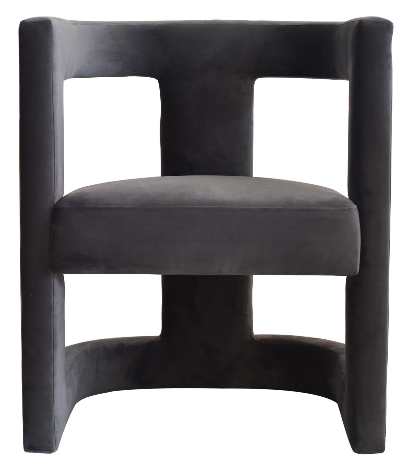 Modrest Kendra Dark Grey Fabric Accent Chair