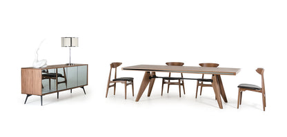 Modrest Kennedy Mid-Century Walnut Dining Table