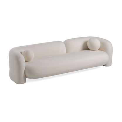 Modrest Khan Modern 4-Seater Off White Fabric Sofa
