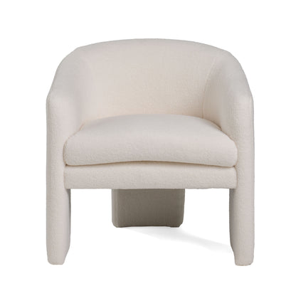 Modrest Khan Modern Off White Fabric Accent Chair