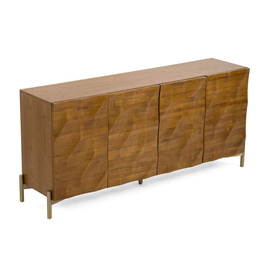 Modrest Killeen Modern Gold Walnut Buffet