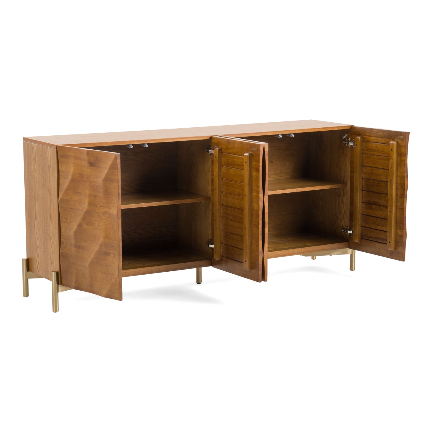 Modrest Killeen Modern Gold Walnut Buffet