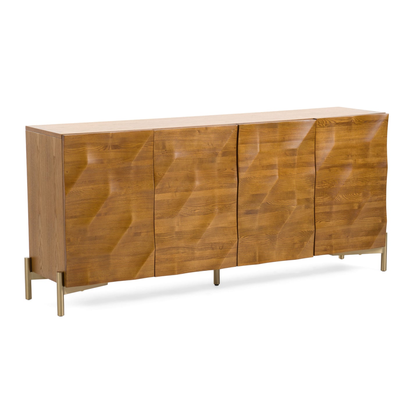 Modrest Killeen Modern Gold Walnut Buffet