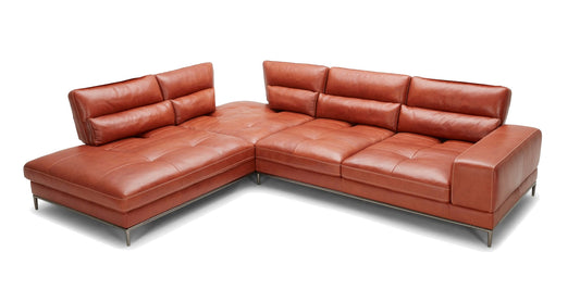 Divani Casa Kudos Modern Cognac LAF Chaise Sectional Sofa
