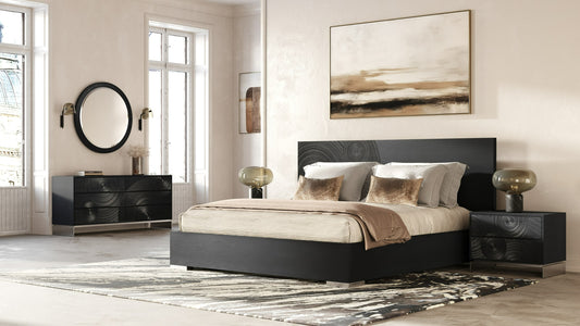 Lamod Cirque Modern Black Ash Round Mirror