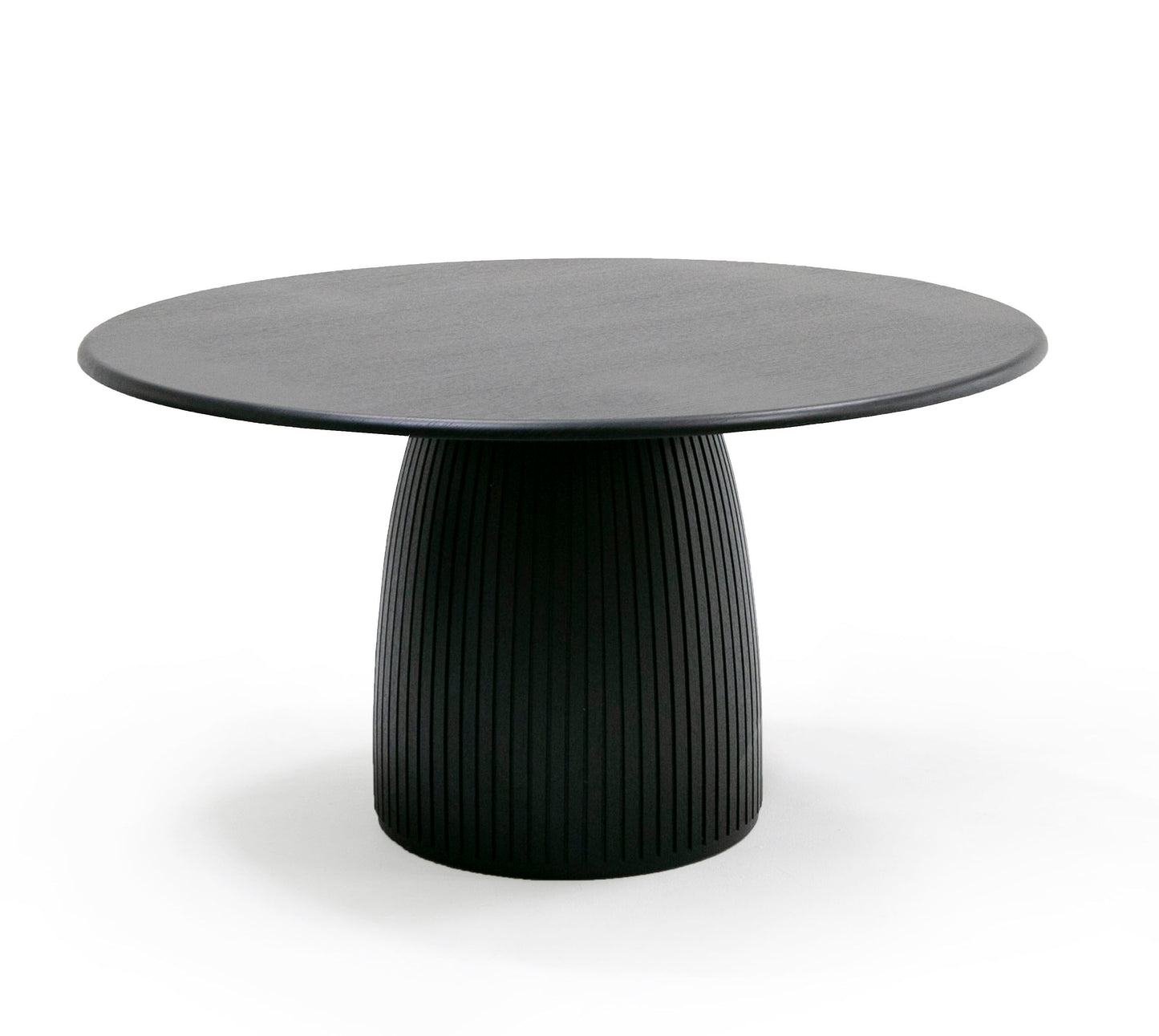 Modrest Lander Modern Mid Century Black Oak Round Dining Table