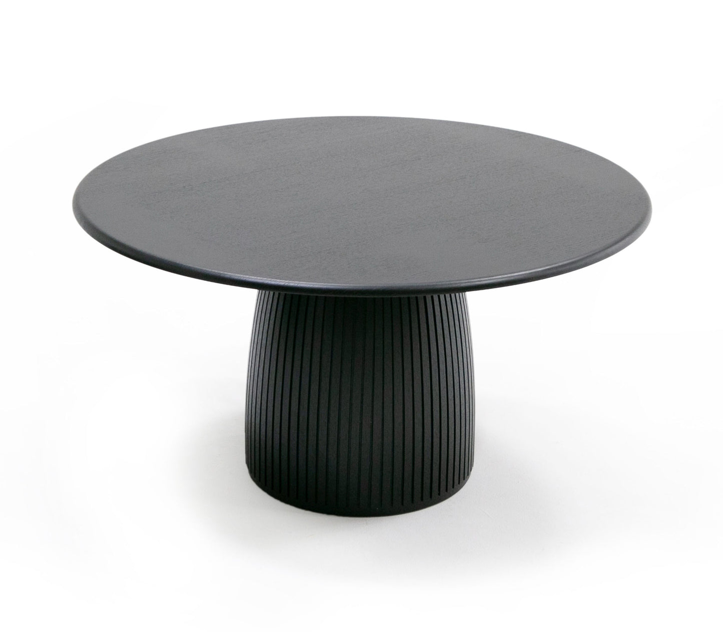 Modrest Lander Modern Mid Century Black Oak Round Dining Table
