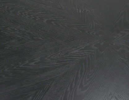 Modrest Lander Modern Mid Century Black Oak Round Dining Table