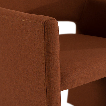 Modrest Lasara Modern Rust Fabric Dining Chair