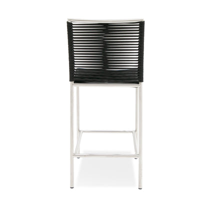 Modrest Lathrop Modern Outdoor Black Counter Stool