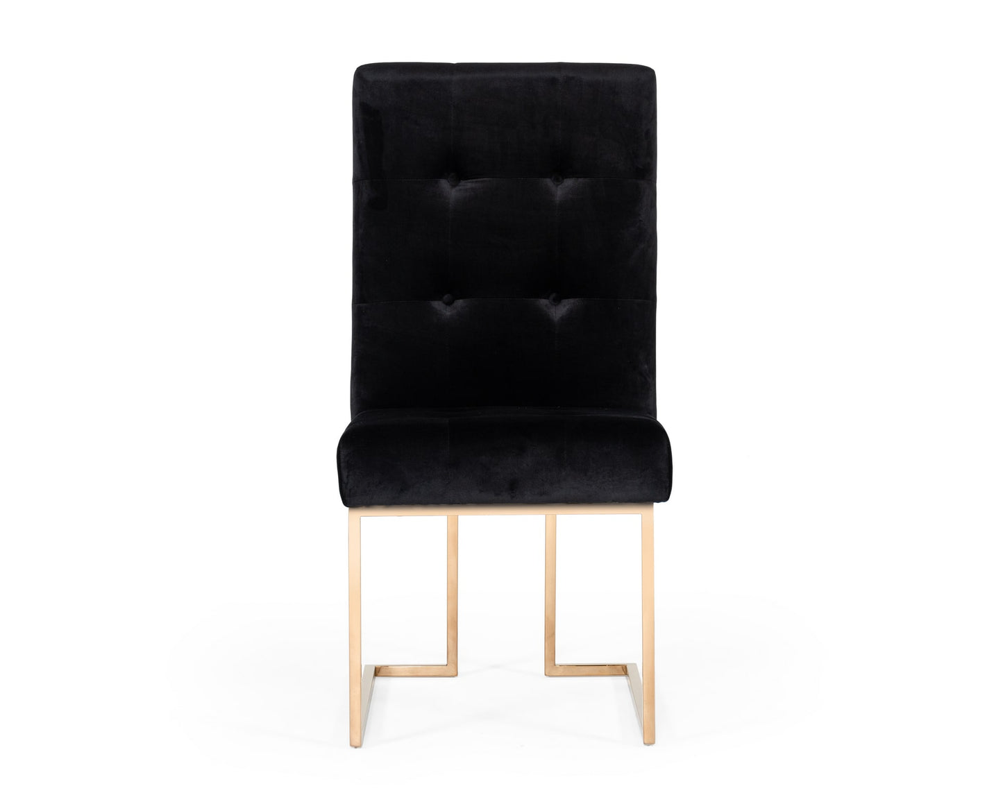 Modrest Legend Modern Black and Rosegold Dining Chair