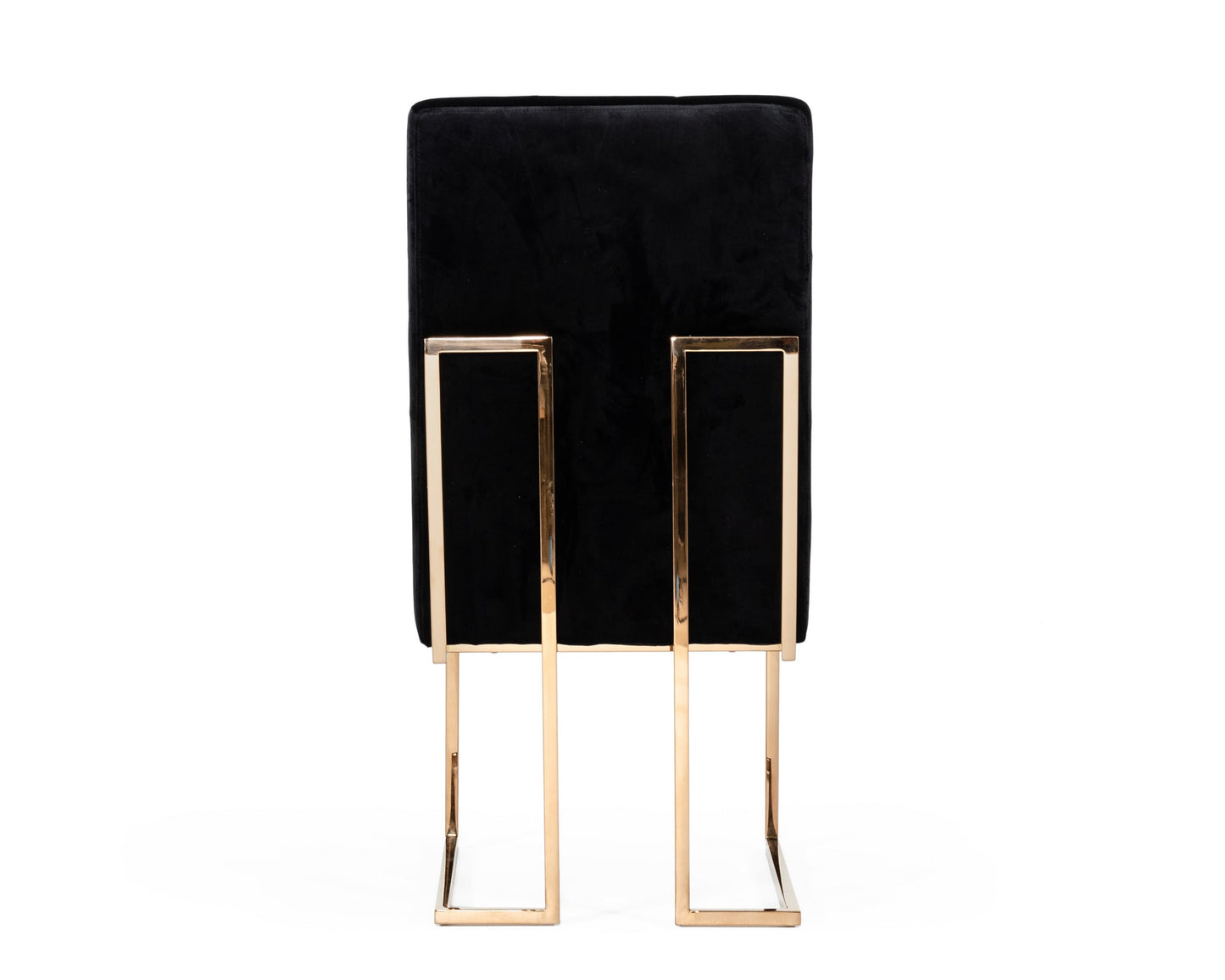 Modrest Legend Modern Black and Rosegold Dining Chair