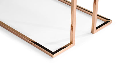 Modrest Legend Modern Green Velvet and Rosegold Dining Chair