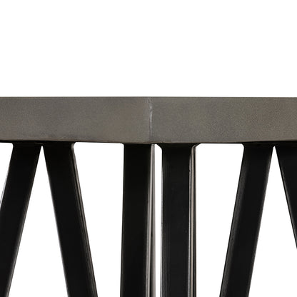 Modrest Richmond Modern Concrete and Black Metal End Table
