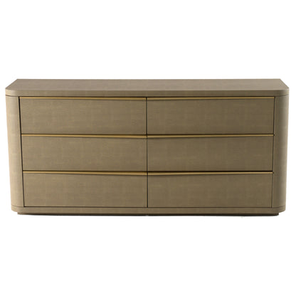 Modrest Lois Modern Beige Shagreen Brass Dresser