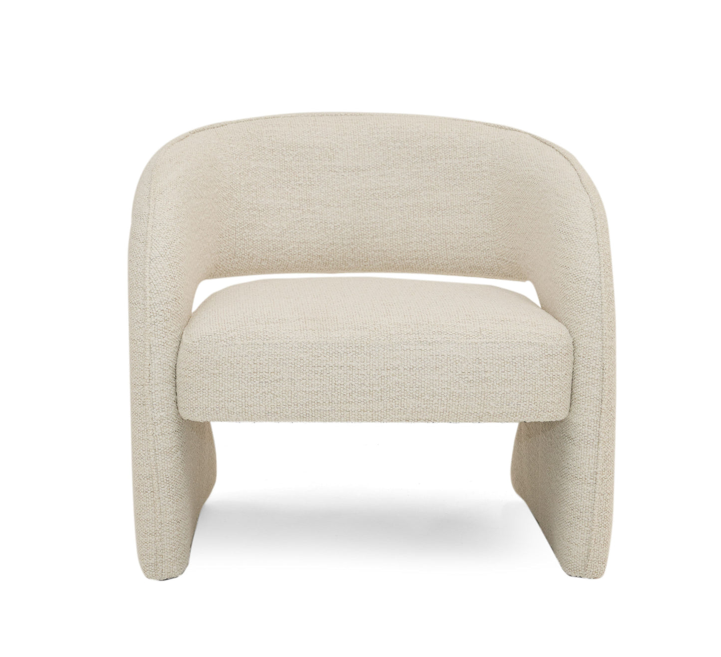 Modrest Luby Modern Cream Fabric Accent Chair