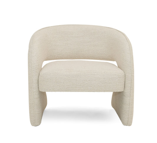 Modrest Luby Modern Cream Fabric Accent Chair
