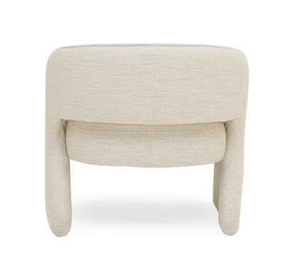 Modrest Luby Modern Cream Fabric Accent Chair
