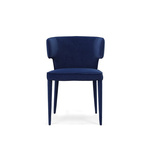 Modrest Lucero Modern Blue Velvet Dining Armchair