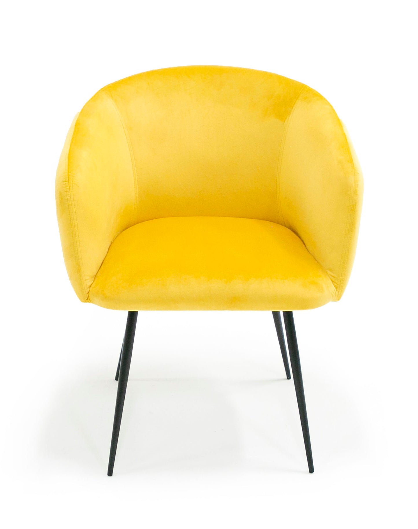 Modrest Luzerne Modern Yellow Velvet Dining Chair