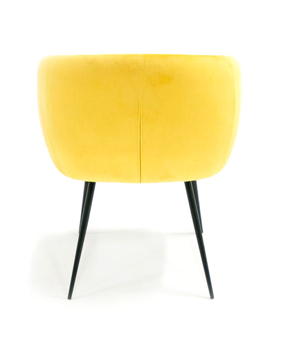 Modrest Luzerne Modern Yellow Velvet Dining Chair