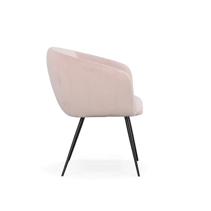 Modrest Luzerne Modern Pink Velvet Dining Chair