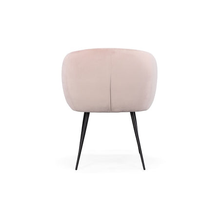 Modrest Luzerne Modern Pink Velvet Dining Chair