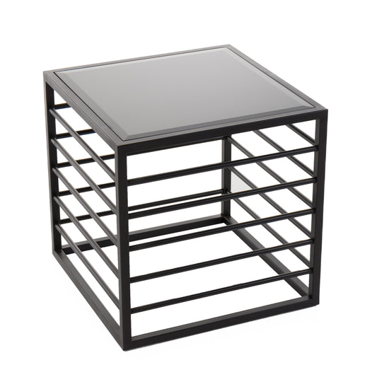Modrest Malvo Modern Black Glass End Table