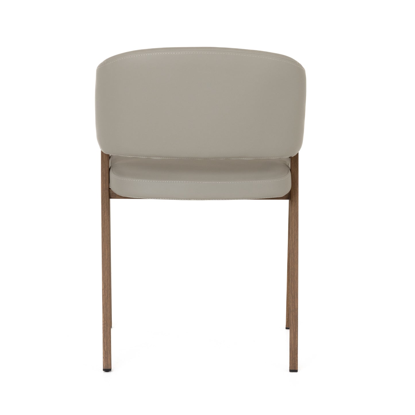 Modrest Marcus Modern Light Grey Vegan Leather Dining Chair