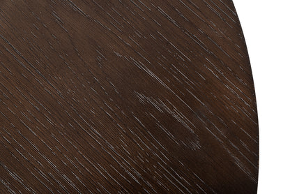 Modrest Marie Modern Concrete and Brown Oak Round Coffee Table