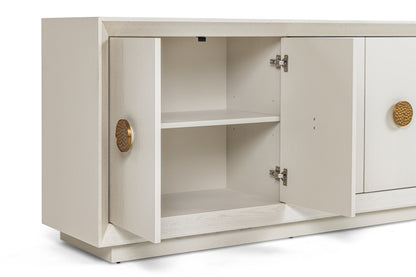 Modrest Marjorie Modern Cream and Brushed Gold Buffet