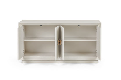Modrest Marjorie Modern Cream and Brushed Gold Buffet