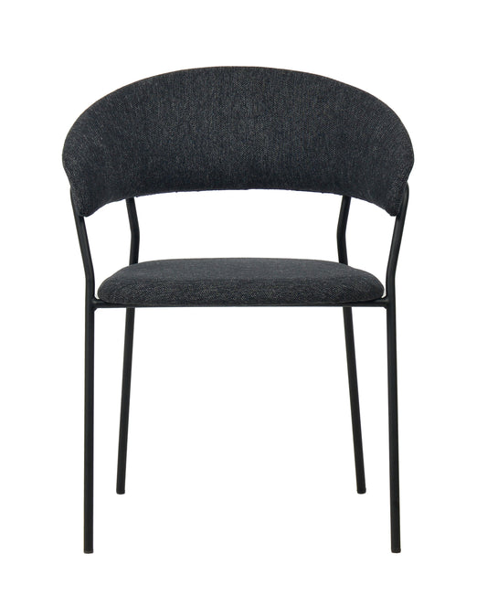 Modrest Marlynn Modern Dark Grey Dining Chair Set of 2