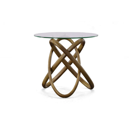 Modrest Mason Modern Class Walnut Side Table