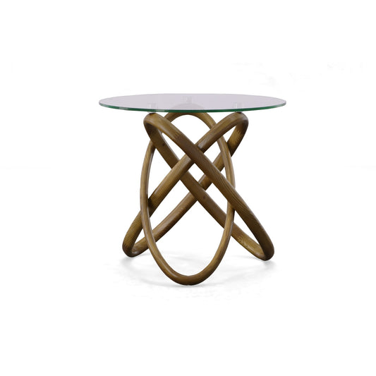Modrest Mason Modern Class Walnut Side Table