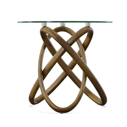 Modrest Mason Modern Class Walnut Side Table