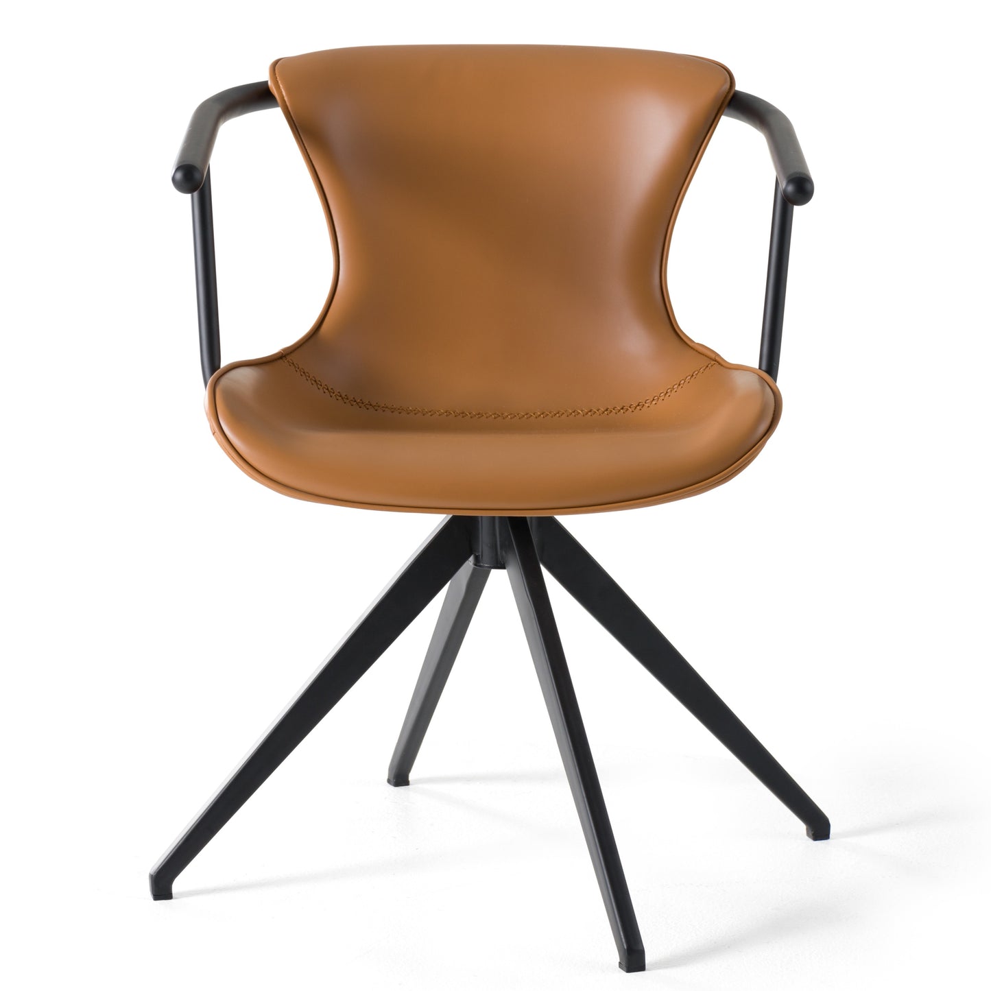 Modrest Maureen Modern Camel and Black Dining Chair