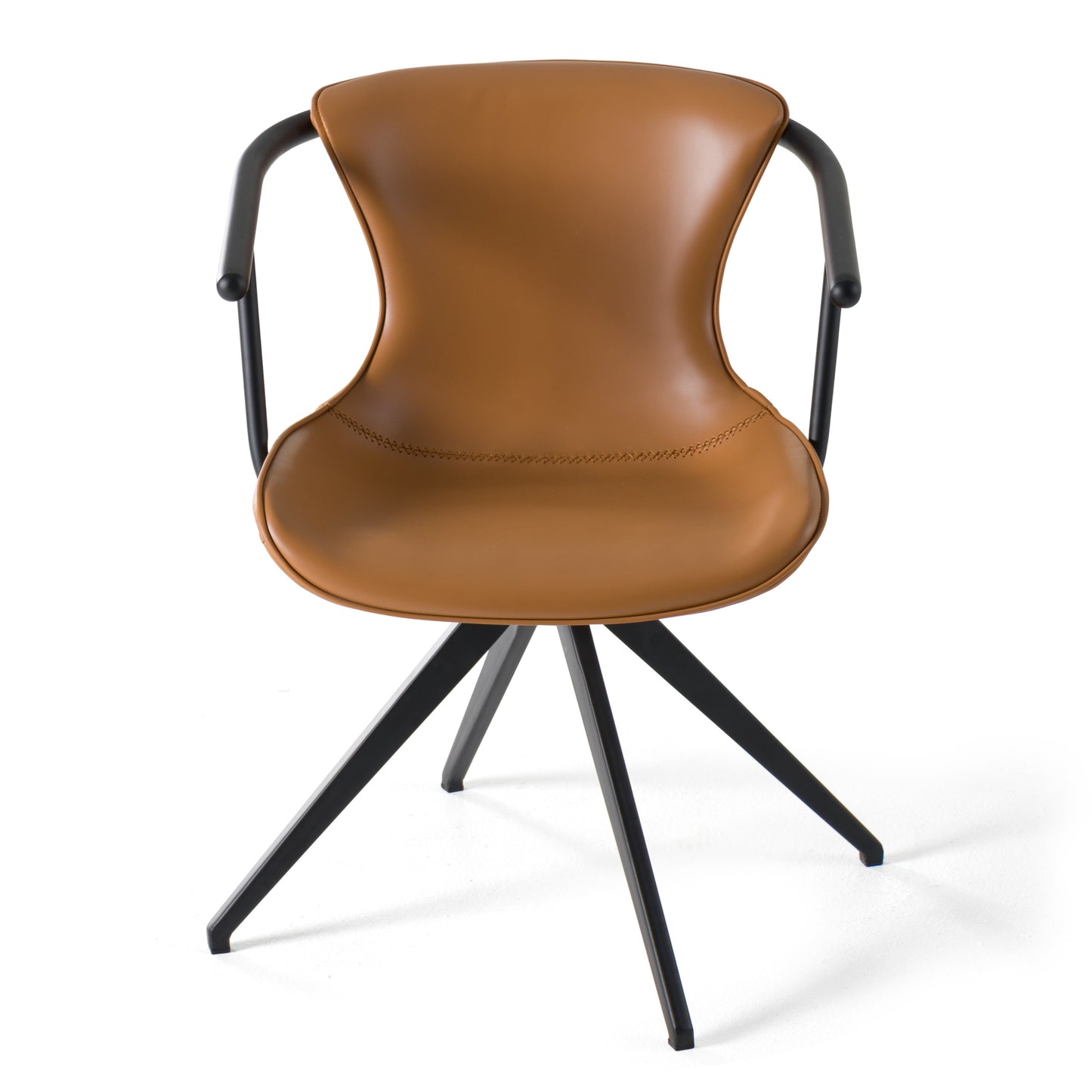 Modrest Maureen Modern Camel and Black Dining Chair