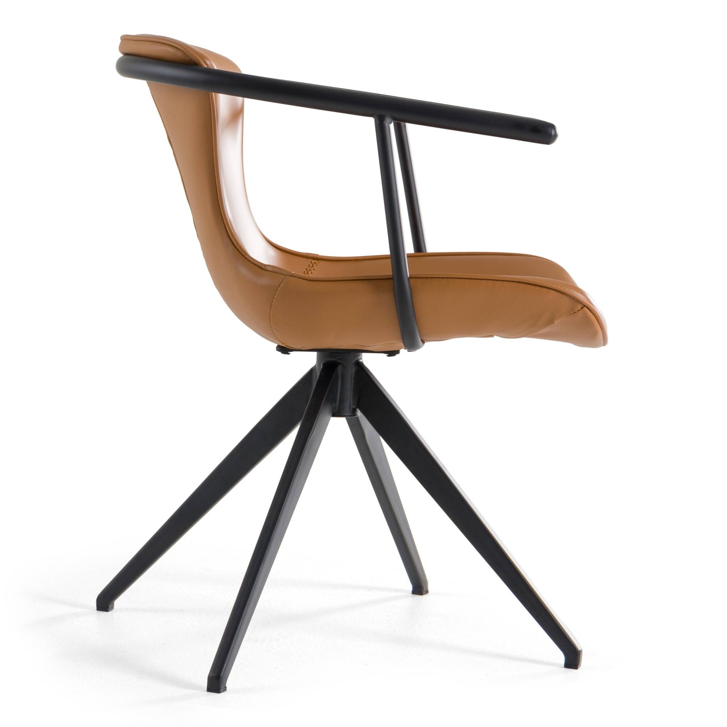 Modrest Maureen Modern Camel and Black Dining Chair