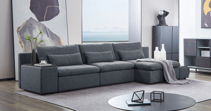 Divani Casa Paseo Modern Grey Modular Sectional Sofa